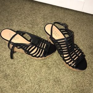black scrappy wedges